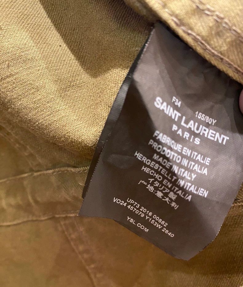 Saint Laurent Paris Saint Laurent Green Military Jacket- Size US XS / EU 42 / 0 - 4 Thumbnail
