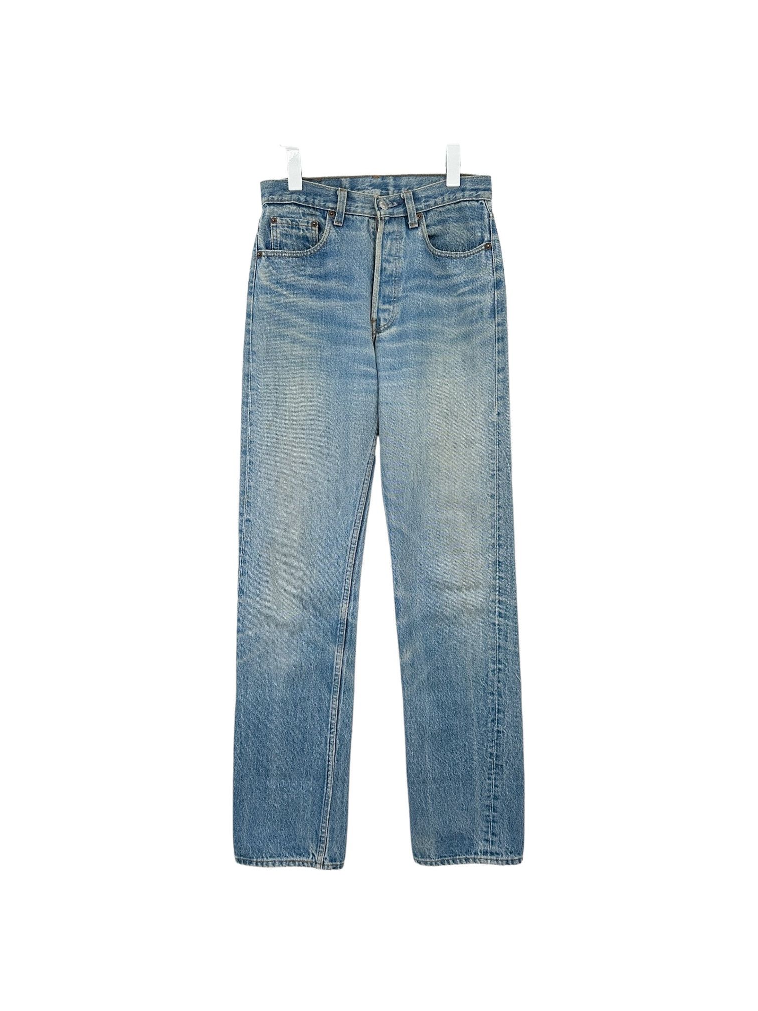 image of Levis x Levis Vintage Clothing 501 Made In Usa 1980S Light Wash Blue Straight Leg Jeans in Light Bl