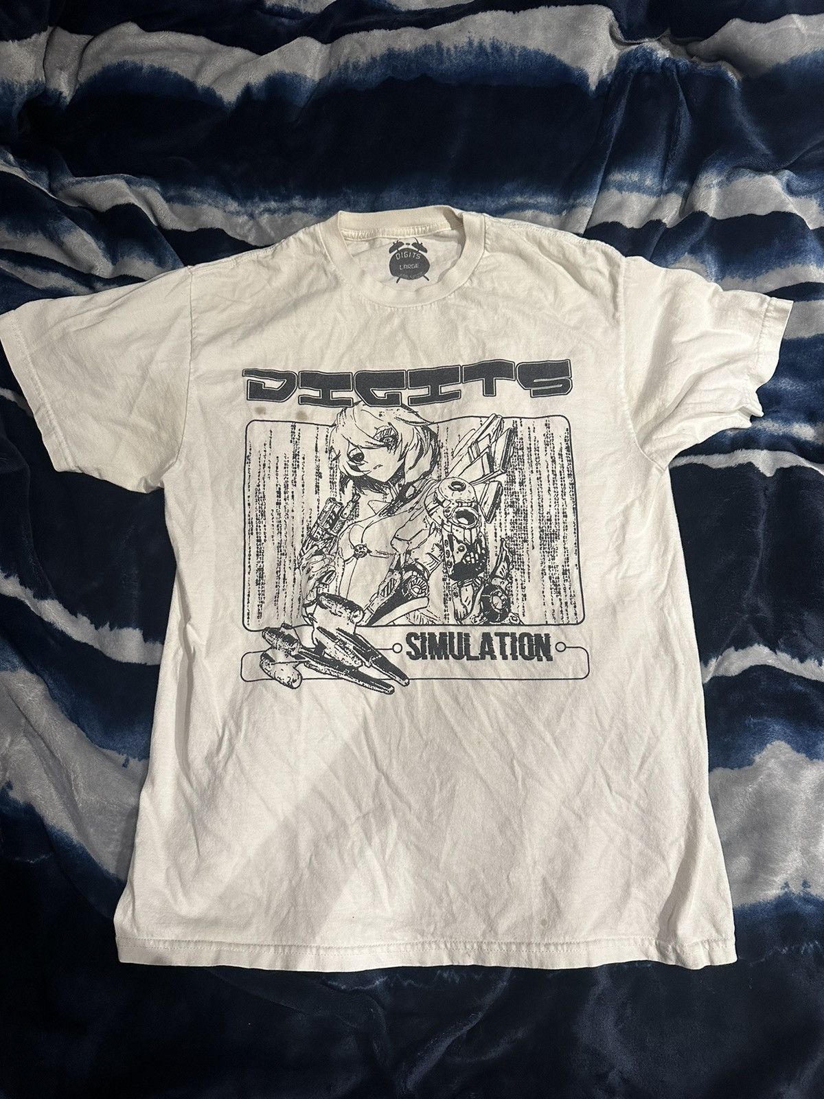 Vintage Digits238 White Anime Girl Tee Size US L / EU 52-54 / 3 - 1 Thumbnail