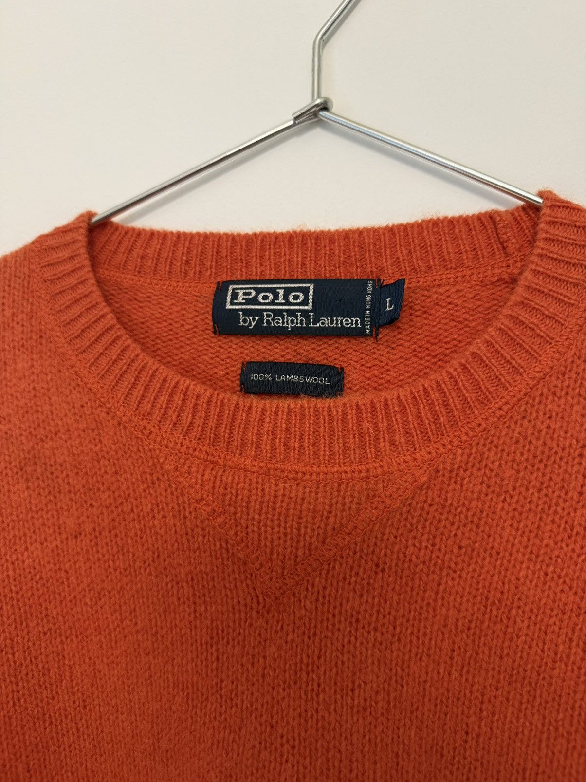 Polo Ralph Lauren Vtg 1990s Polo Ralph Lauren 100% Lambswool Knit Sweater Size US L / EU 52-54 / 3 - 5 Thumbnail