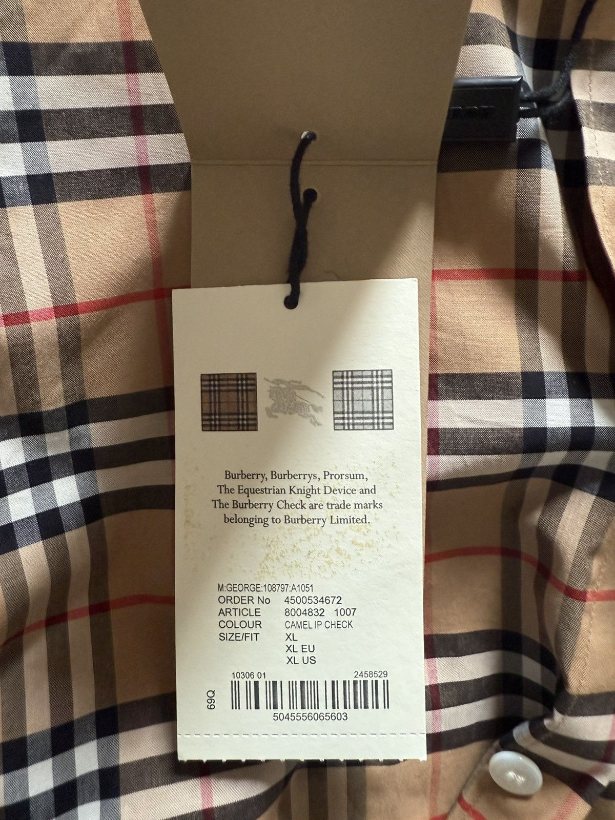 Burberry Burberry George Small Scale Checkered Flannel Size US XL / EU 56 / 4 - 5 Thumbnail