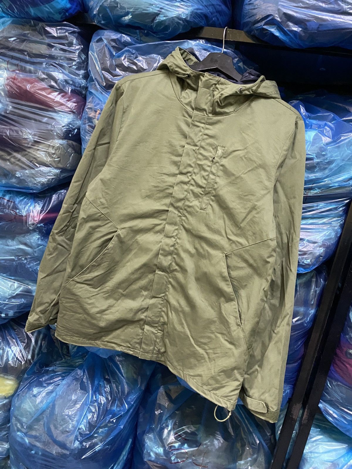 Japanese Brand Rövtski Olive Green Hooded Parka - Minimalist Japanese Size US M / EU 48-50 / 2 - 2 Thumbnail