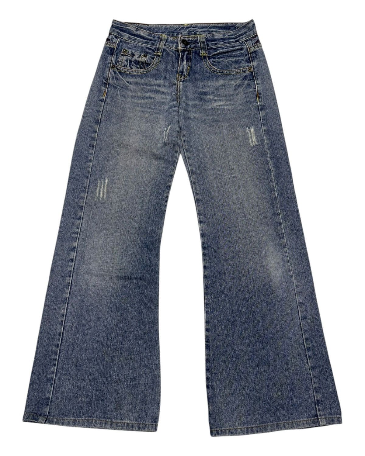 Ed Hardy Flare Jeans L.G HARD Flower Embroidery Ed Hardy Style Jeans Size US 28 / EU 44 - 4 Thumbnail