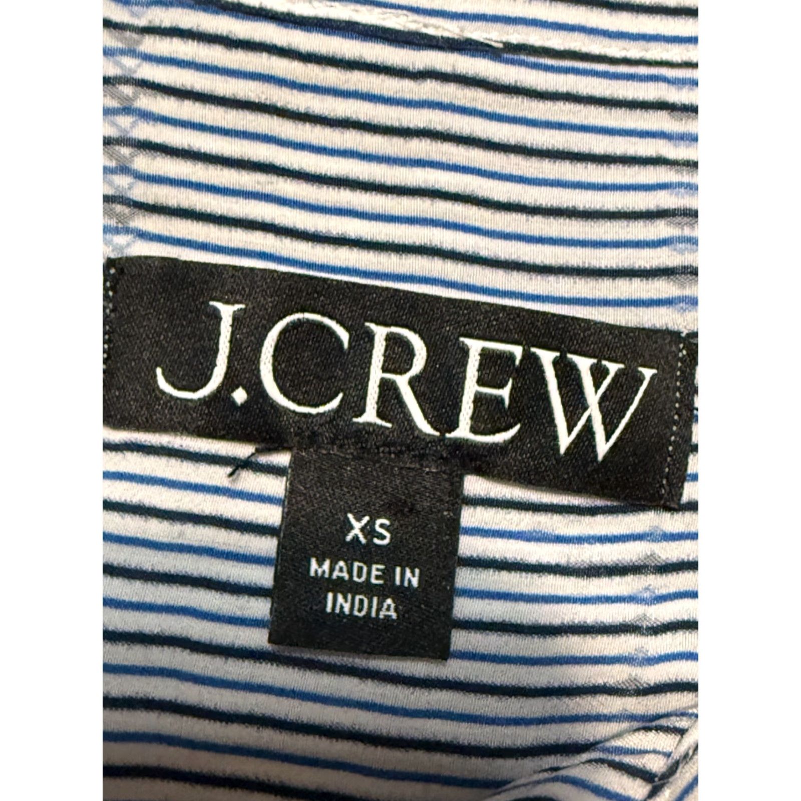 J.Crew J.CREW Shirt Womens XS Black White Blue Striped Long Sleeve Button-Up Shirt Size XS / US 0-2 / IT 36-38 - 5 Thumbnail