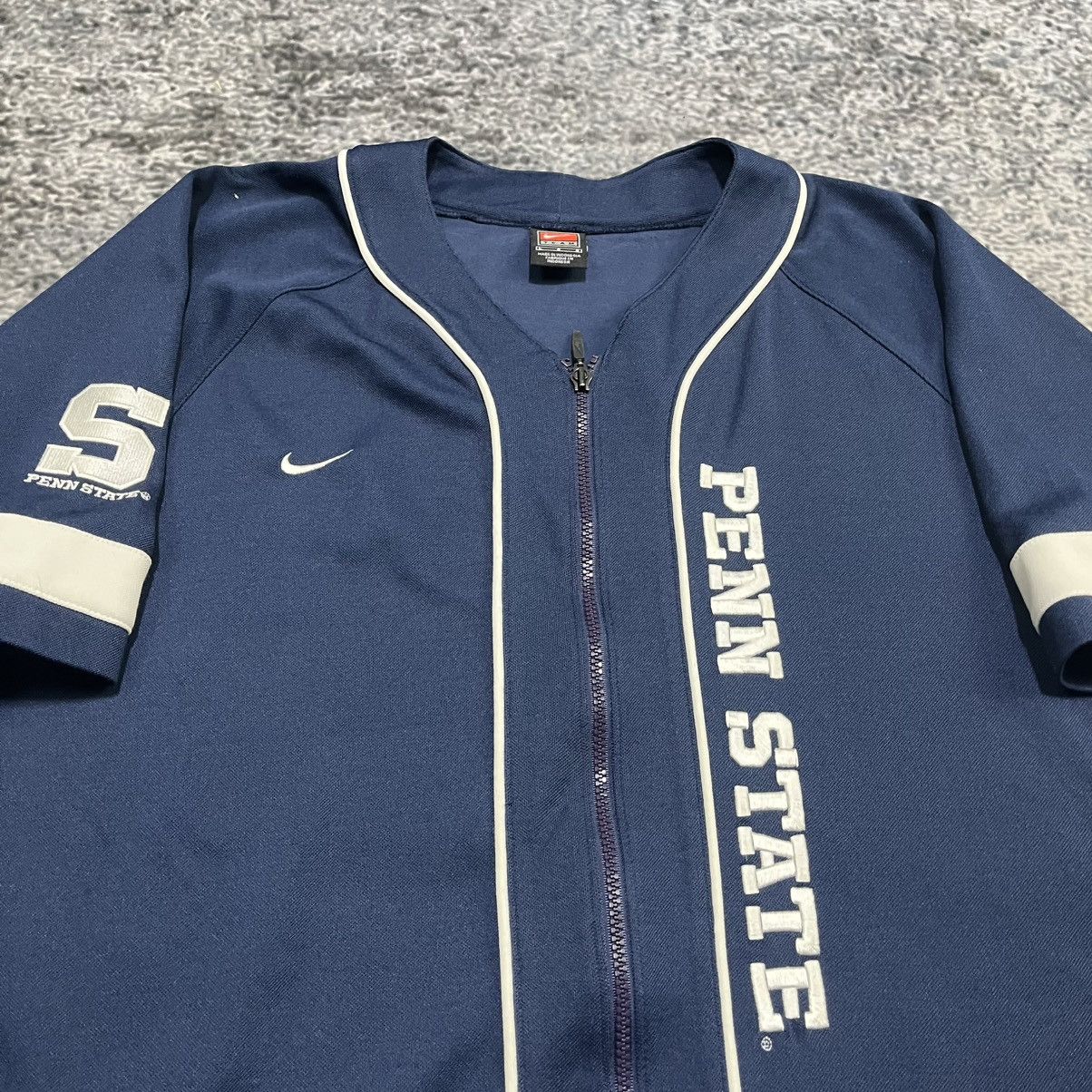 Nike Vintage 90s Nike Penn State Nittany Lions Full Zip Jersey Size US L / EU 52-54 / 3 - 5 Thumbnail