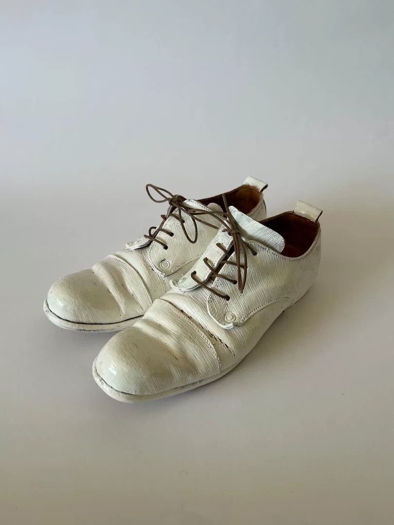 Paul Harnden Shoemakers Paul Harnden 90s Painted White Derby Shoes Size US 6 / EU 39 - 1 Thumbnail