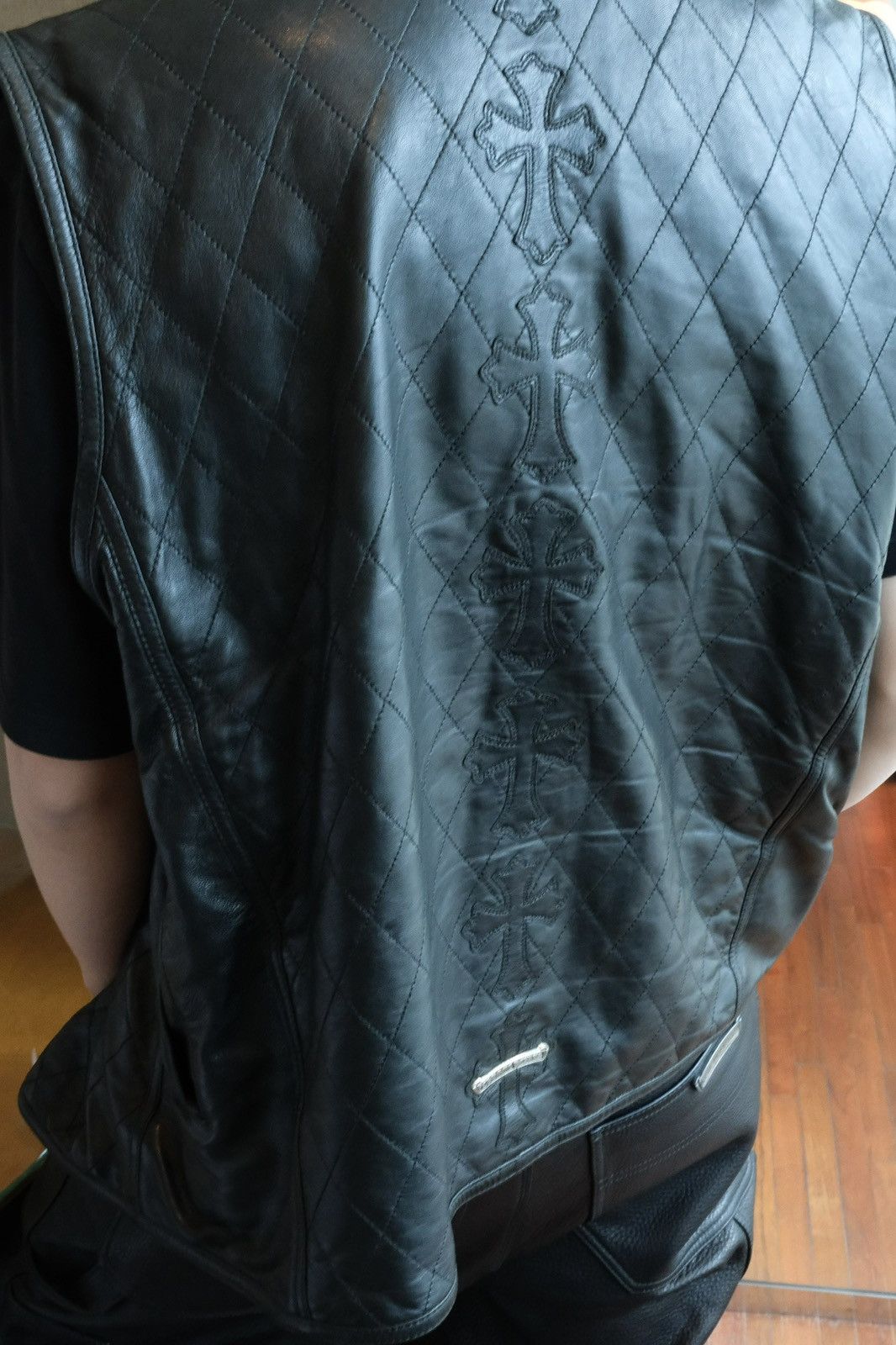 Chrome Hearts Chrome Hearts Leather Papa Vest Black Size US M / EU 48-50 / 2 - 1 Thumbnail