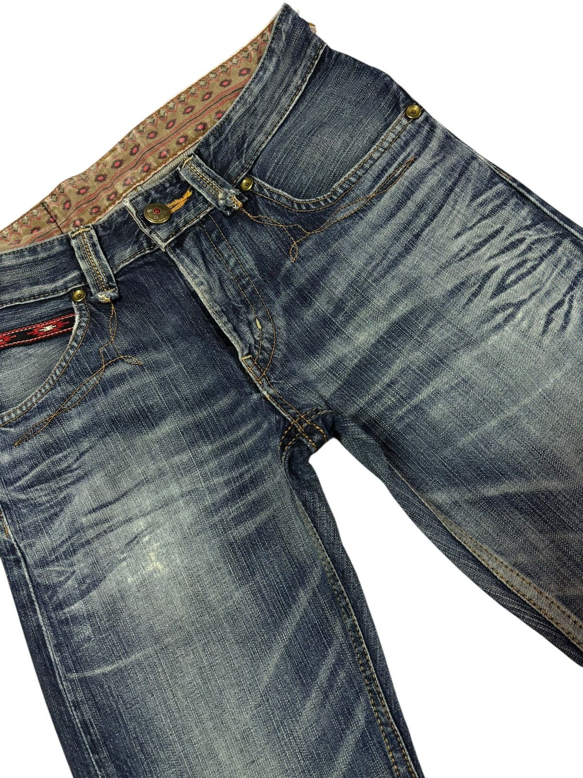 Edwin Vtg Edwin XV Japan Distressed Jeans Size US 29 - 3 Thumbnail