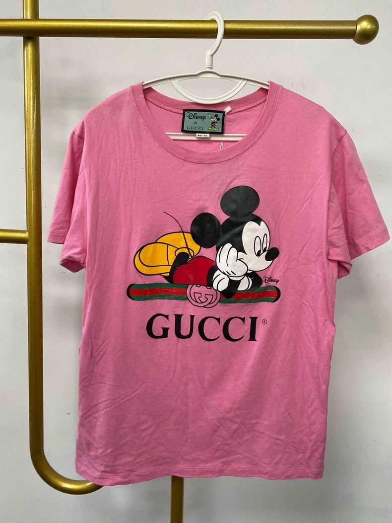 Gucci Gucci Disney co-branded pink Mickey short sleeves 2502-Next Size US XS / EU 42 / 0 - 1 Thumbnail