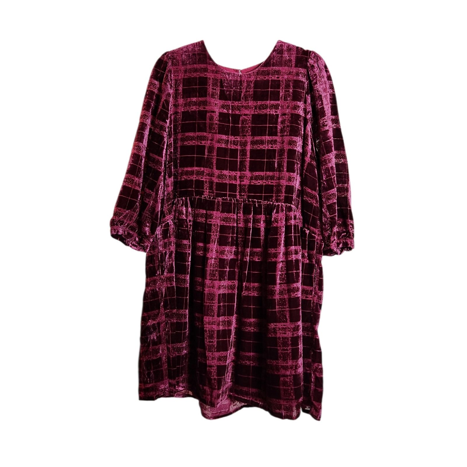 Other The Corner Burgundy Textured Velvet Dress - Size Large Size L / US 10 / IT 46 - 1 Thumbnail