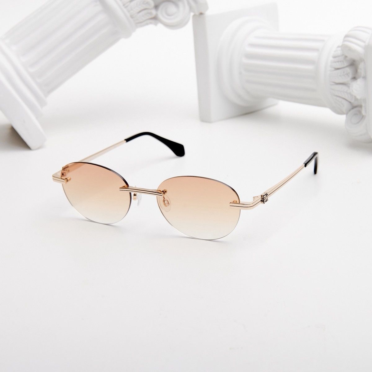 Palm Angels PALM ANGELS CRYSTAL GOLD ORANGE GRADIENT SUNGLASSES Size ONE SIZE - 1 Thumbnail