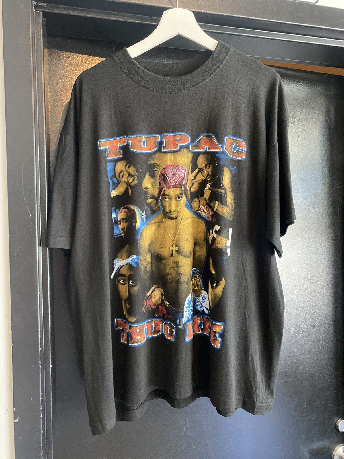 image of Rap Tees x Vintage Tupac Rap Tee in Black, Men's (Size XL)