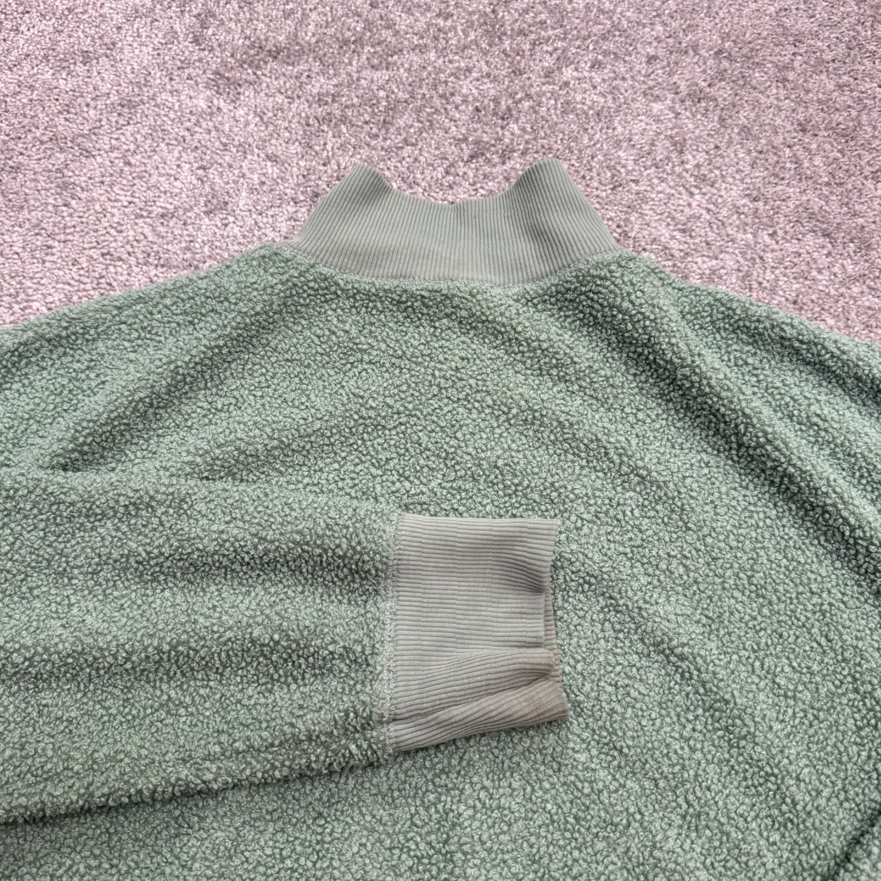 Topshop Topshop Green Sweatshirt 1/4 Zip Women 8 Fleece Mock Neck Outdoor Casual Pullover Long Sleeve Size M / US 6-8 / IT 42-44 - 3 Thumbnail