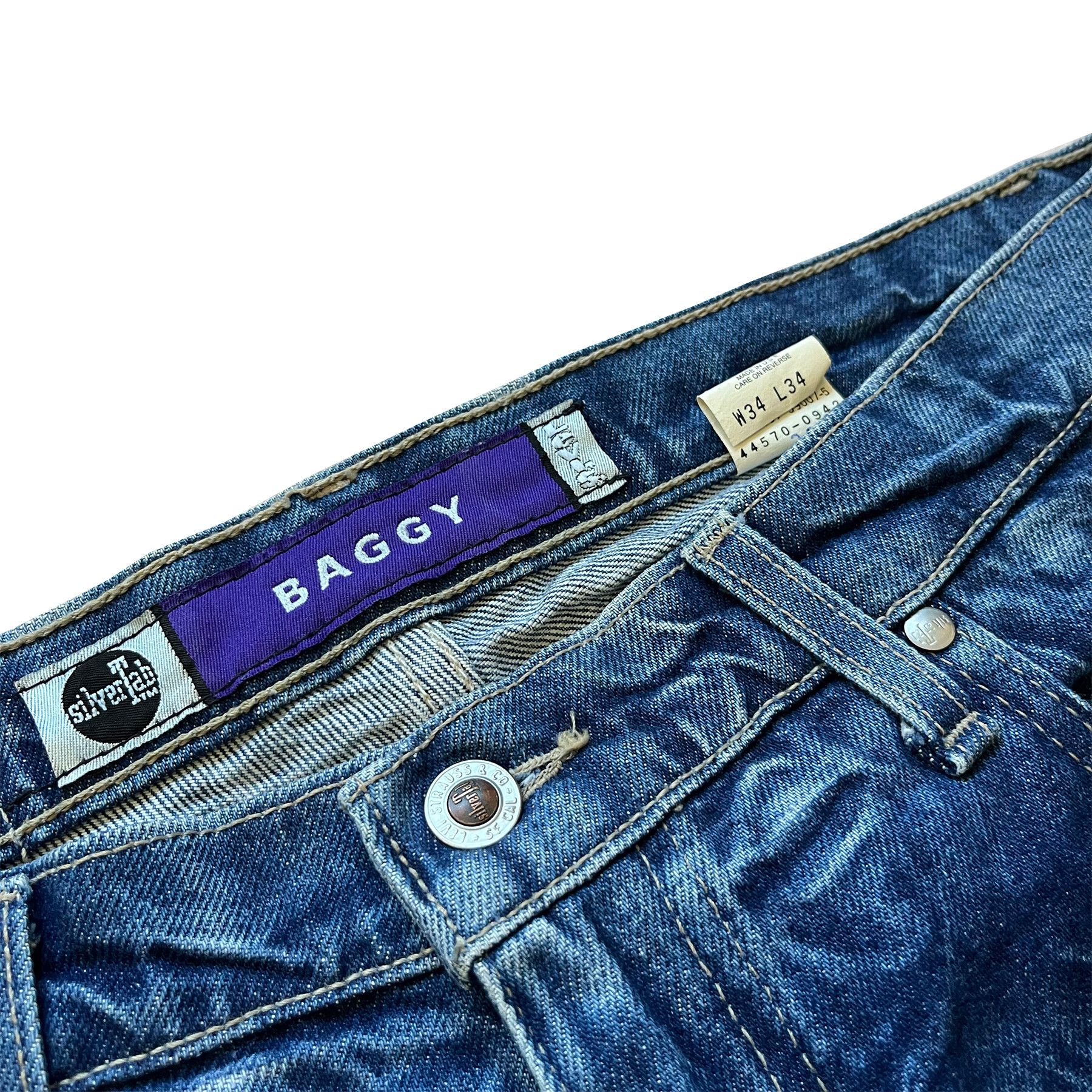 Levi's Levis SilverTab Jeans, 1997 year purple tag Baggy • W34L34 Size US 34 / EU 50 - 3 Thumbnail