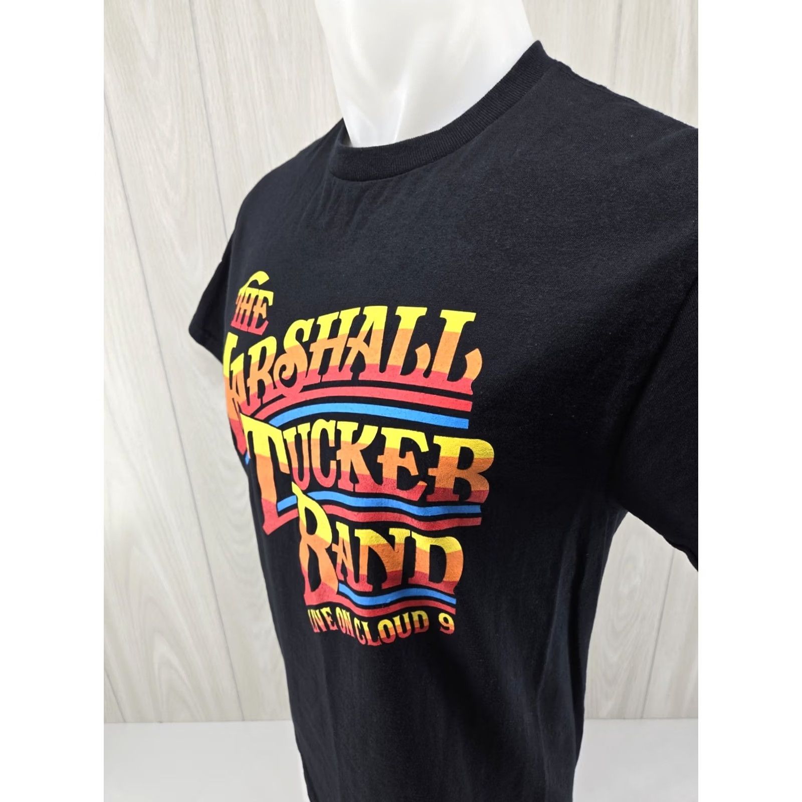 Gildan VINTAGE The Marshall Tucker Band Live On Cloud 9 Logo T Shirt Concert Tour Medium Shirt Mens Black Cotton Logo Double-Sided 90s Size US M / EU 48-50 / 2 - 5 Thumbnail