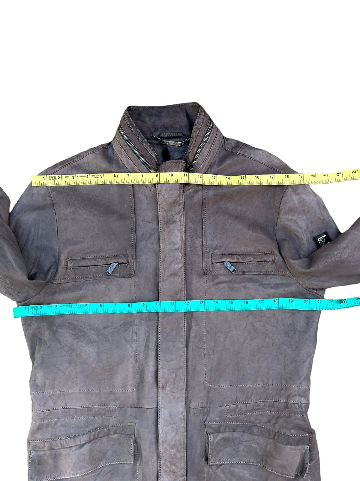 Versace Versace Collection Dirty Patina Lamb Leather Jacket Size US M / EU 48-50 / 2 - 3 Thumbnail