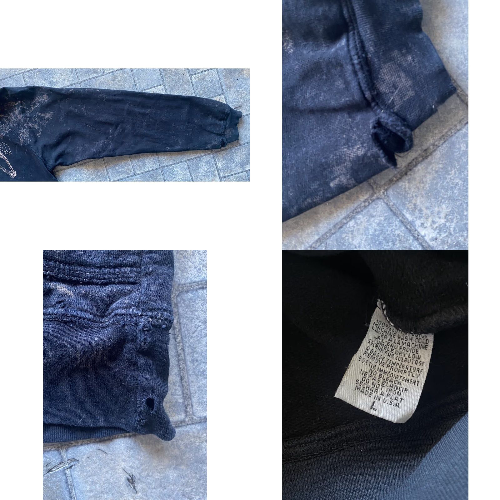 Vintage Evil Genius Hoodie Men L Black Damaged Distressed Skeletons Made In USA Mens Hoodie Size US L / EU 52-54 / 3 - 8 Thumbnail