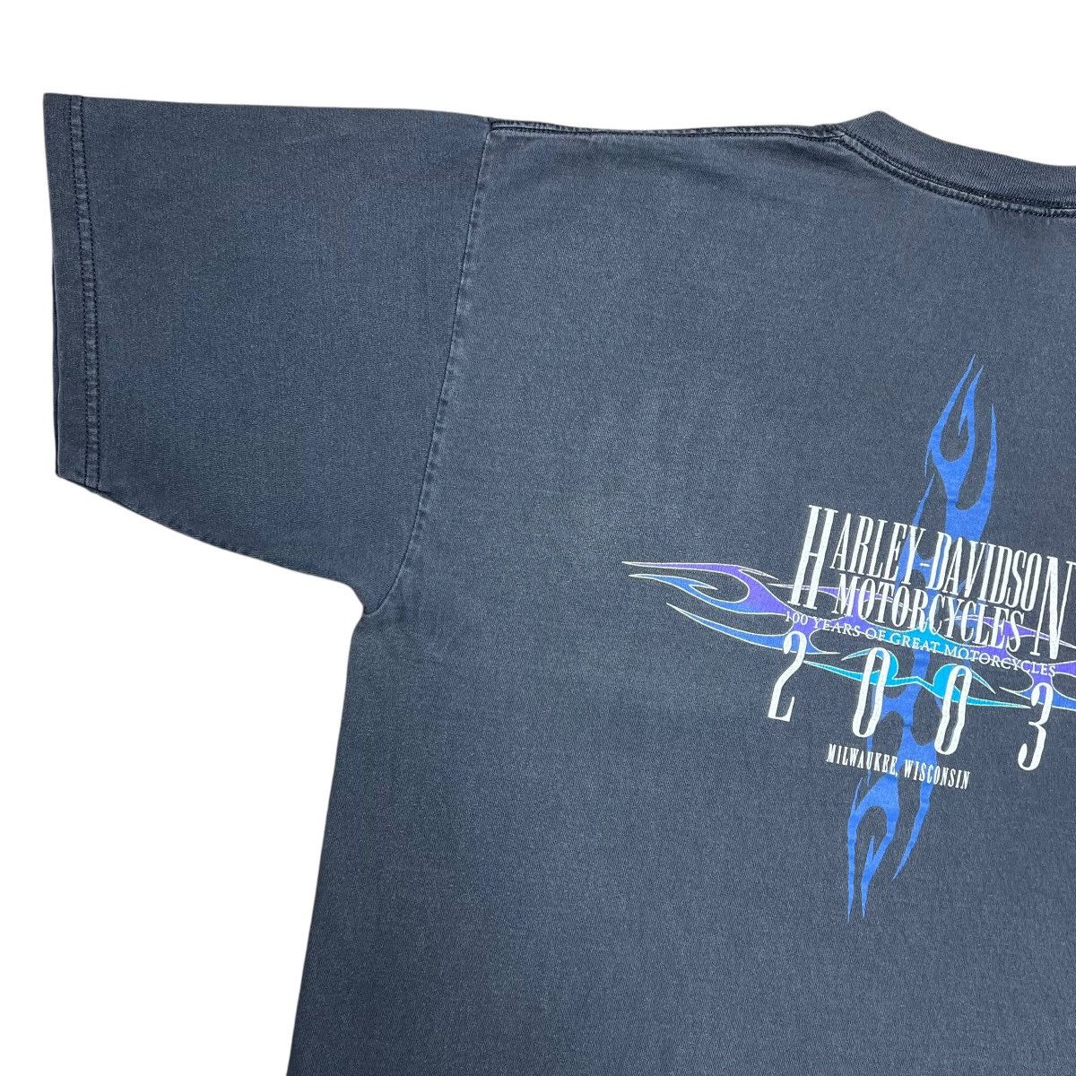Harley Davidson Harley Davidson Motorcycles 100 Year Anniversary Pocket Tee Size US XL / EU 56 / 4 - 11 Thumbnail