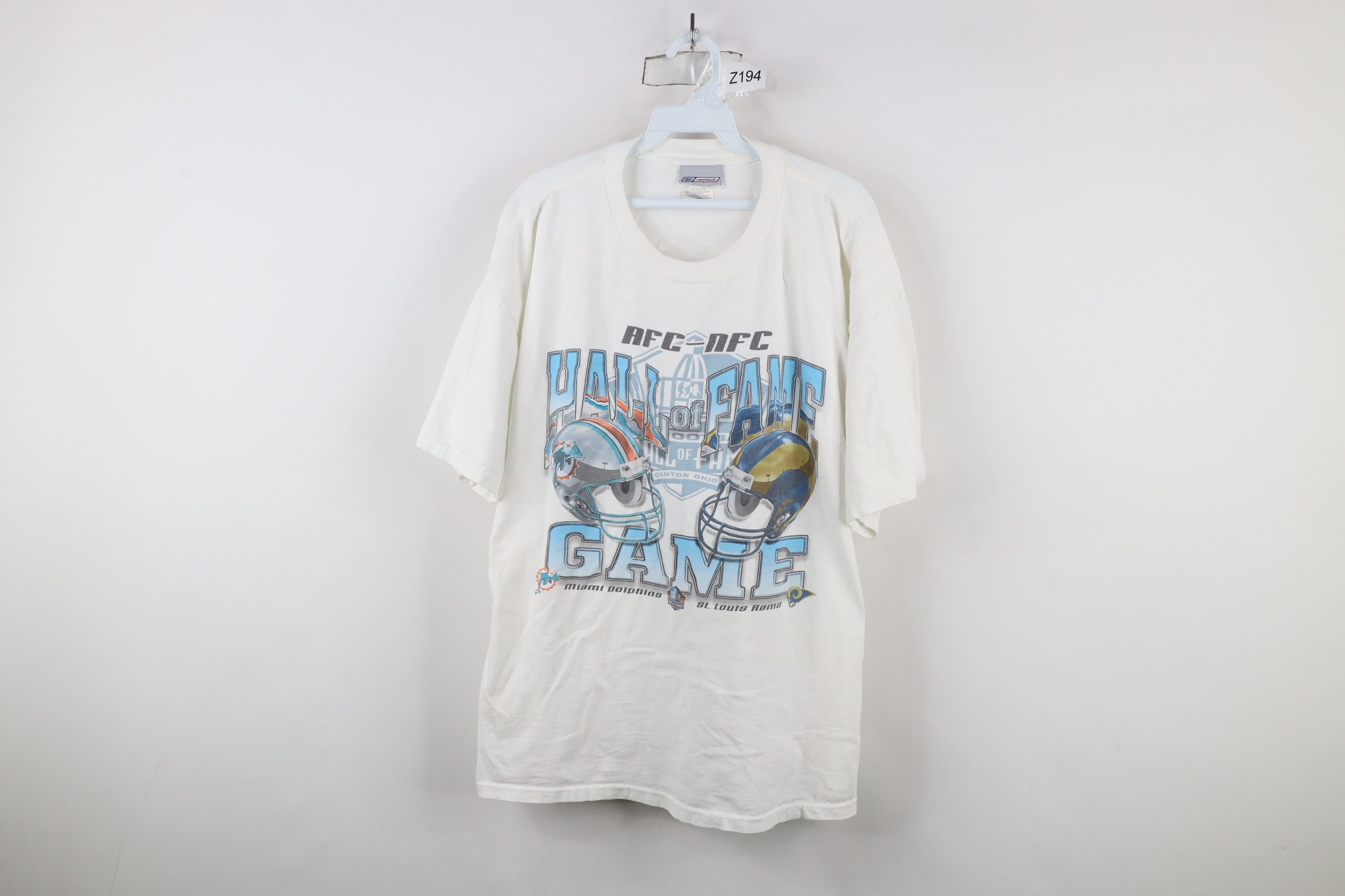 Reebok × Vintage Vintage Y2K Reebok Game Miami Dolphins St Louis Rams T-Shirt Size US XL / EU 56 / 4 - 1 Thumbnail