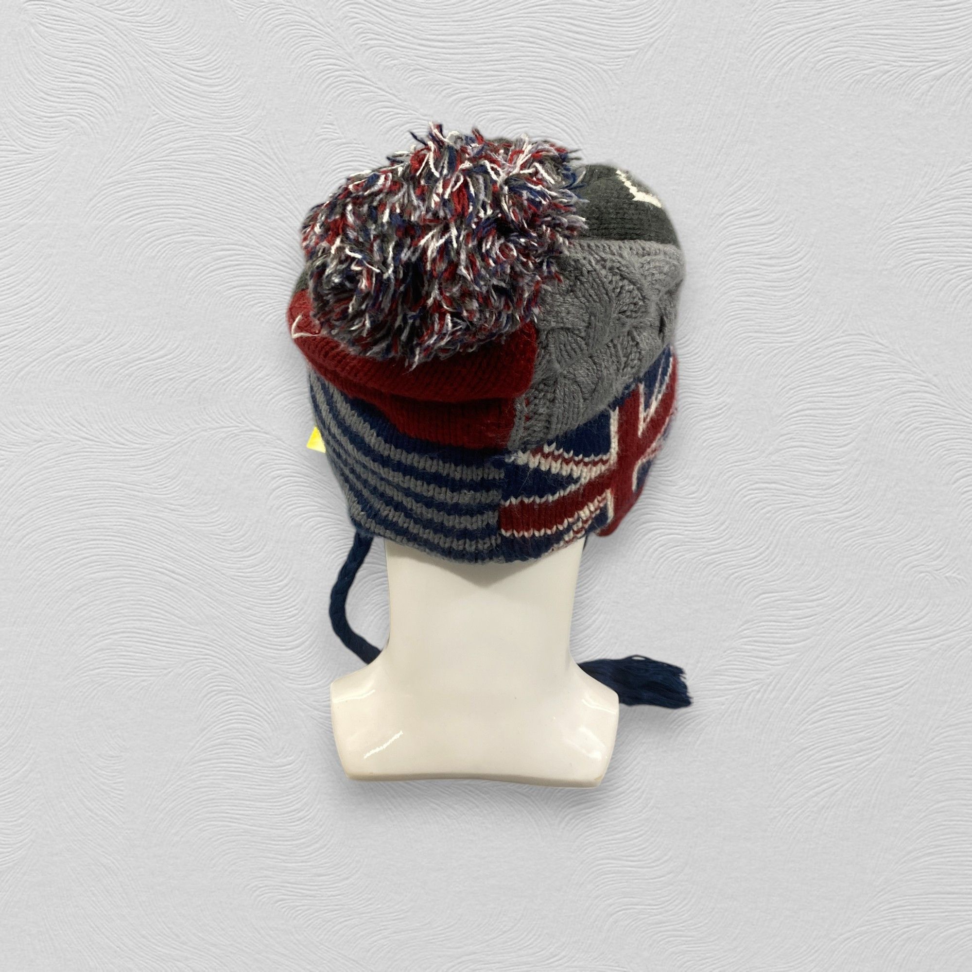 Japanese Brand Vintage British Ear Flap Knitted Beanie -BN695 Size ONE SIZE - 4 Thumbnail