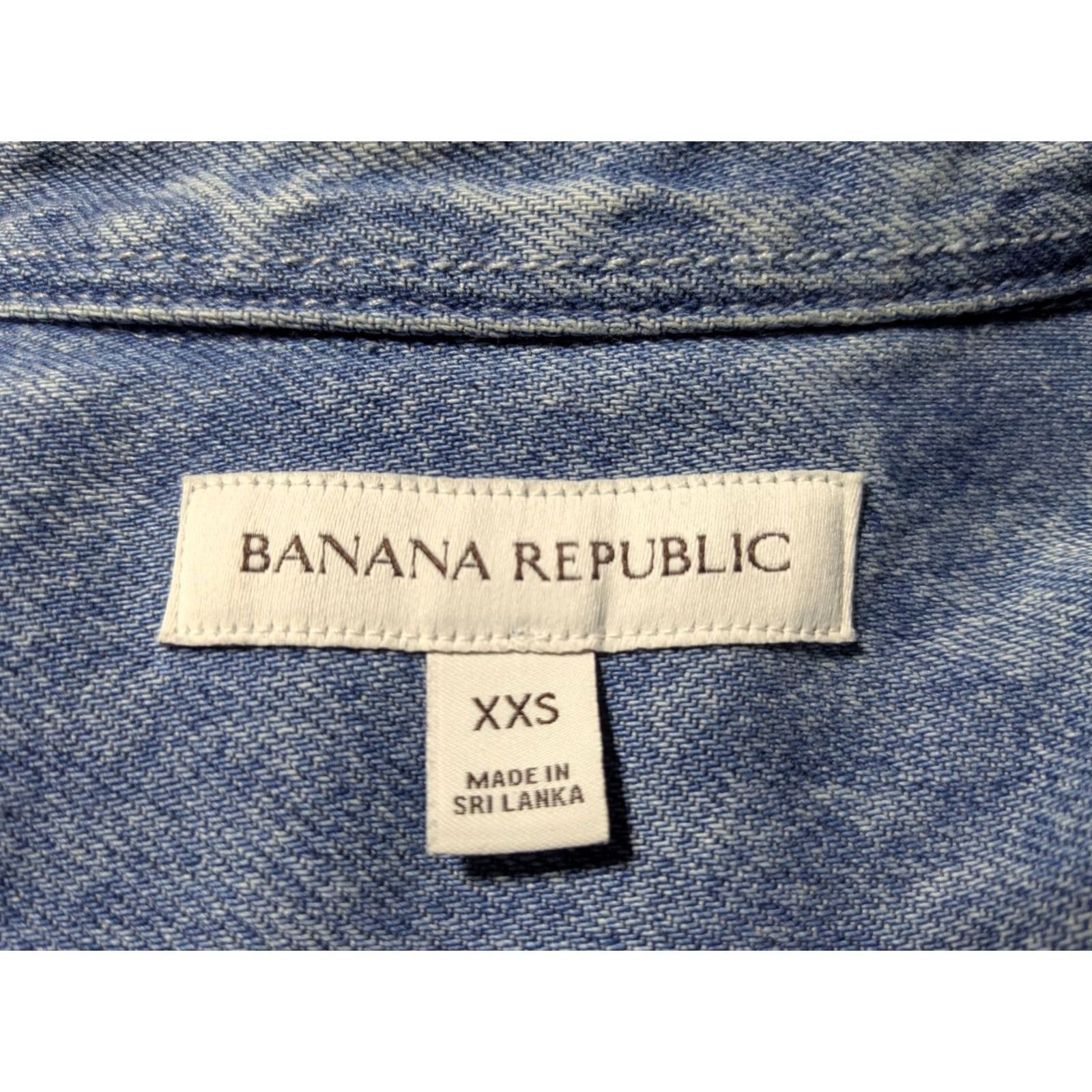 Banana Republic BANANA REPUBLIC Shirt Denim Tunic Oversized Button-Up Long Sleeve XXS Blue Women Regular Size XS-XXS Patch Pocket Utility Vintage Style Size XXS / US 00 / IT 34 - 6 Thumbnail