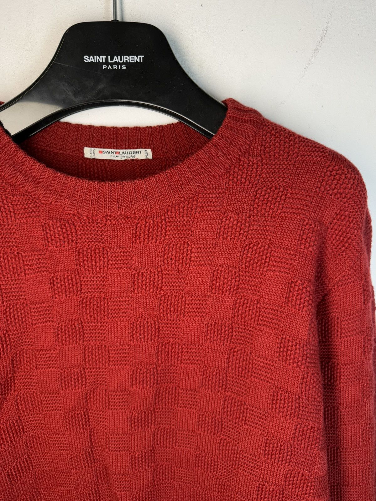 Saint Laurent Paris 1970’s YSL Sweater Knit Red Saint Laurent Paris Size US S / EU 44-46 / 1 - 1 Thumbnail