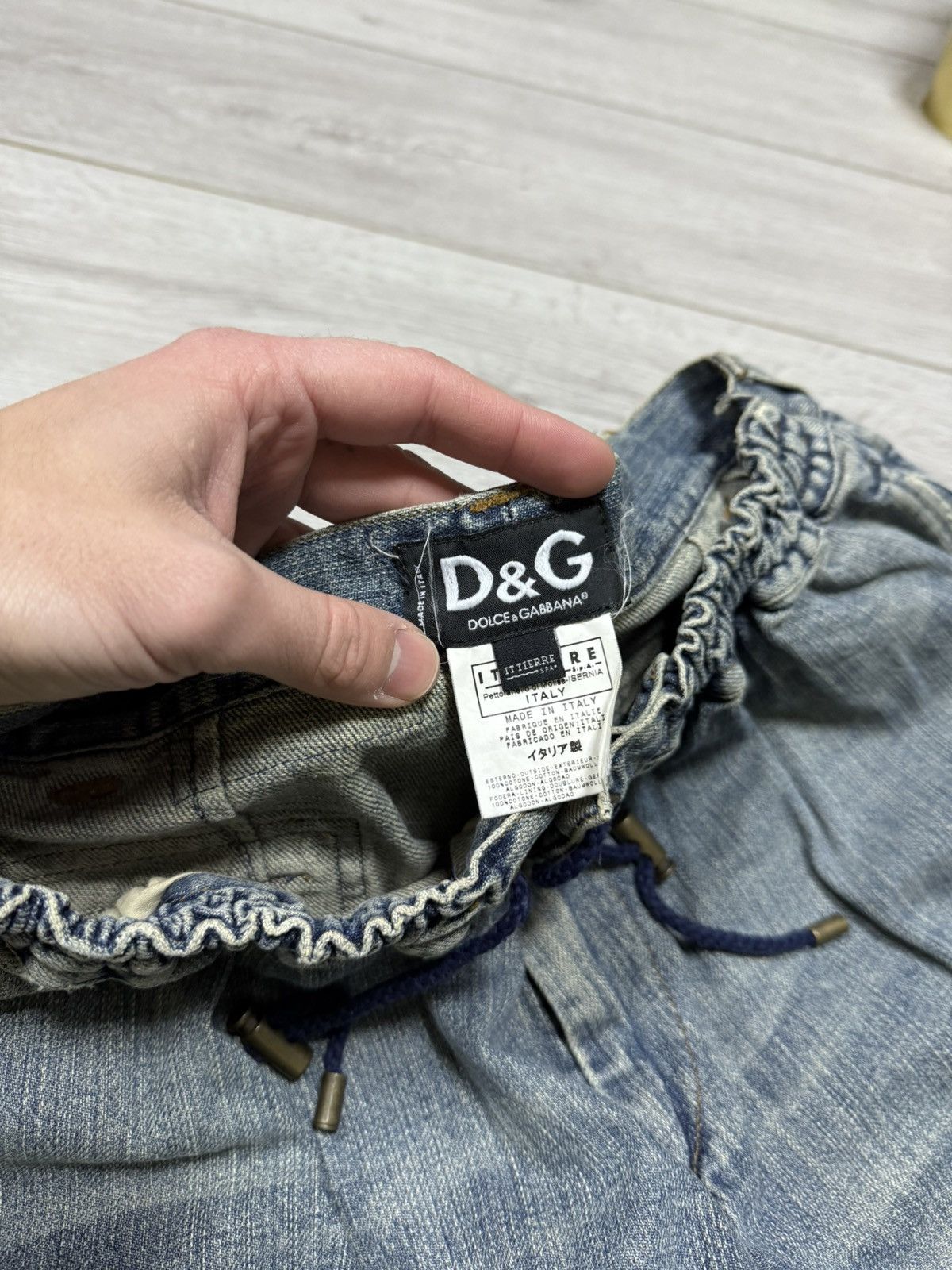Dolce & Gabbana Dolce Gabbana elastic waistband distressed jeans tears pants Size US 32 / EU 48 - 5 Thumbnail