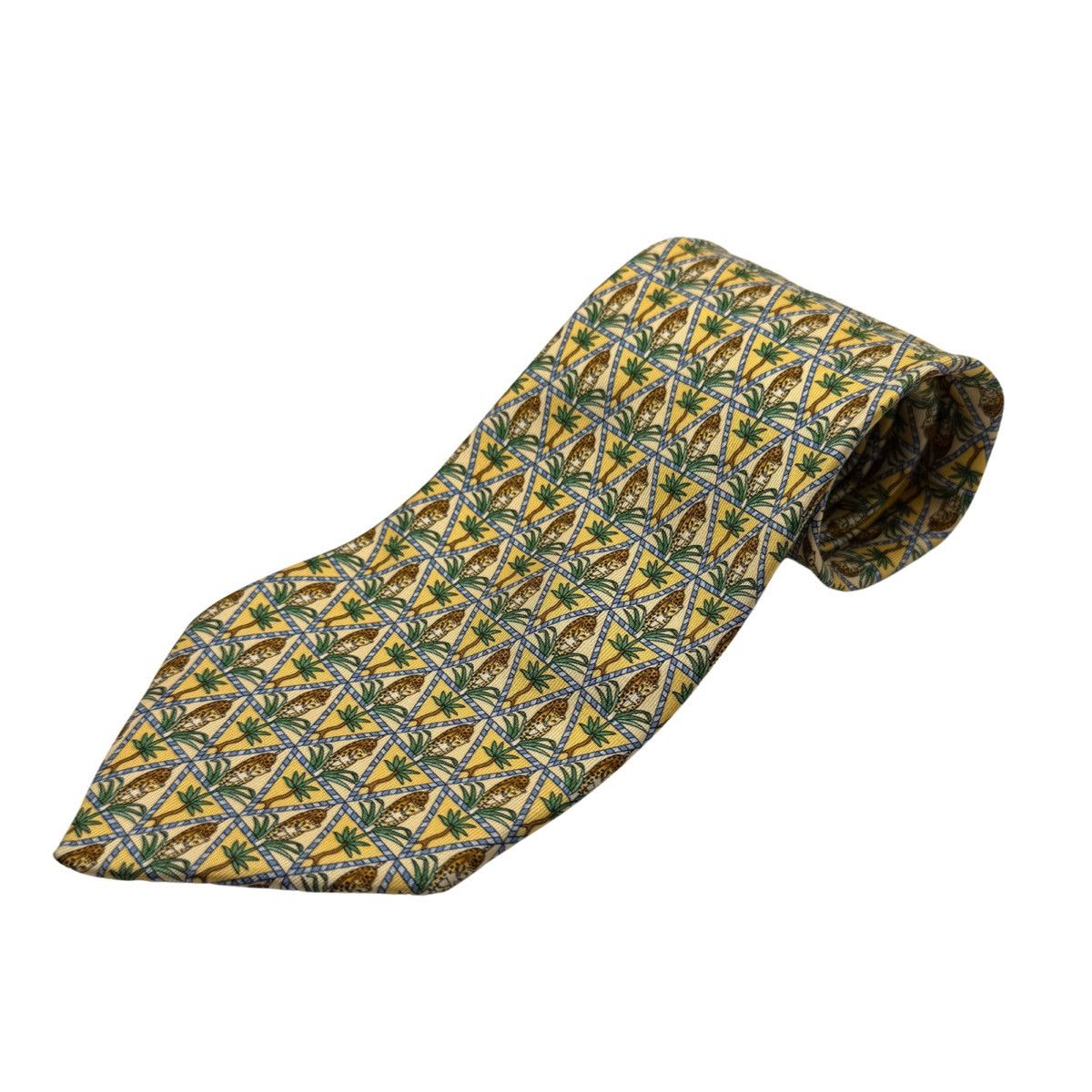 Salvatore Ferragamo Salvatore Ferragamo Silk Tie,Yellow, Made in Italy, Like New Size ONE SIZE - 1 Thumbnail