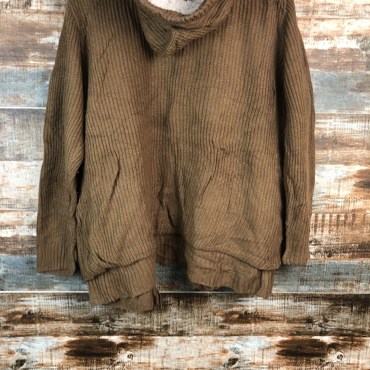 Homespun Knitwear Sugar Spoon Brown vintage japan Cardigan Hoodie #A2352 Size US L / EU 52-54 / 3 - 14 Thumbnail