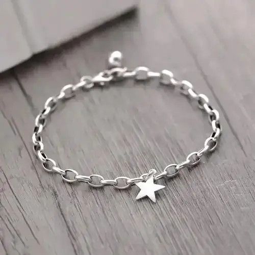 Jewelry Vintage Fashion Star Bead Charm Bracelet Size ONE SIZE - 1 Thumbnail