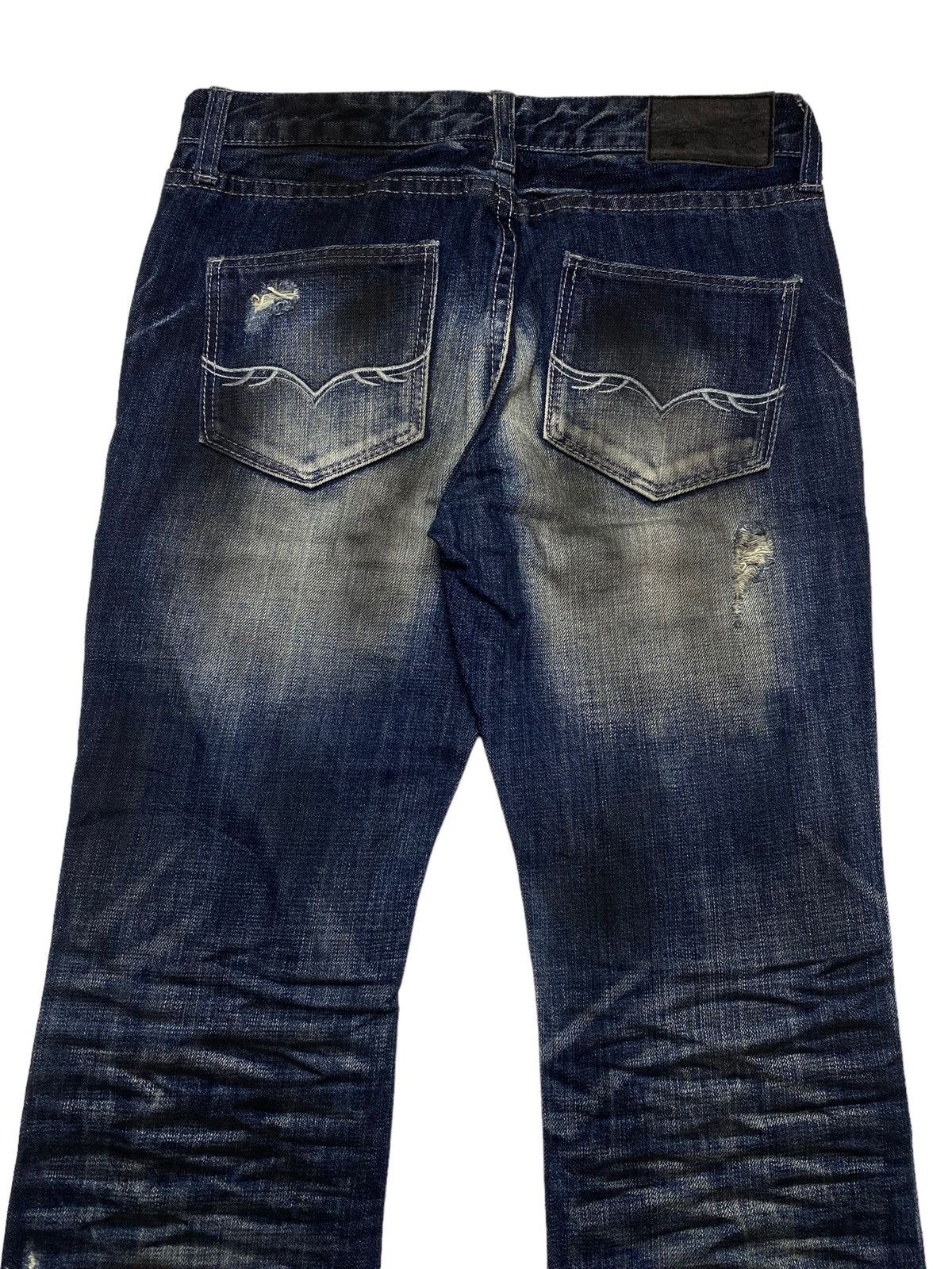 14th Addiction 2000s FUGA - Dirty Washed Flared Denim Pants Size US 29 - 8 Thumbnail