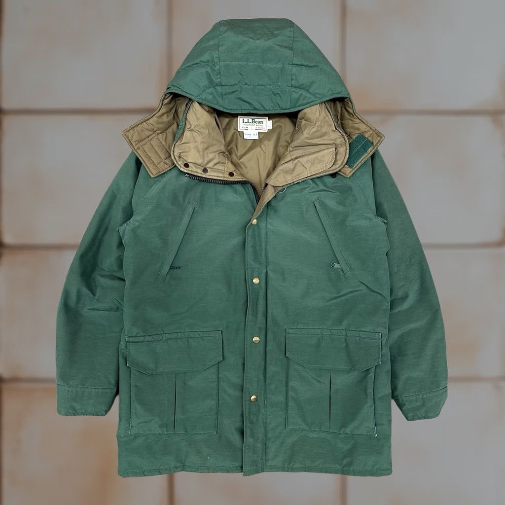 Vintage VINTAGE L.L. Bean Maine Warden Parka Gore Tex Green Brown Men’s Large USA Made Zip Coat Size US L / EU 52-54 / 3 - 1 Thumbnail