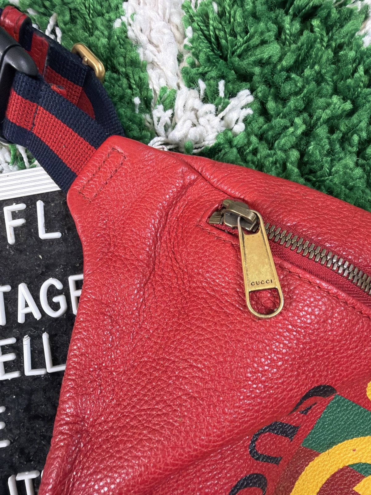 Gucci Gucci Logo Belt Bag Hibiscus Red Size ONE SIZE - 3 Thumbnail