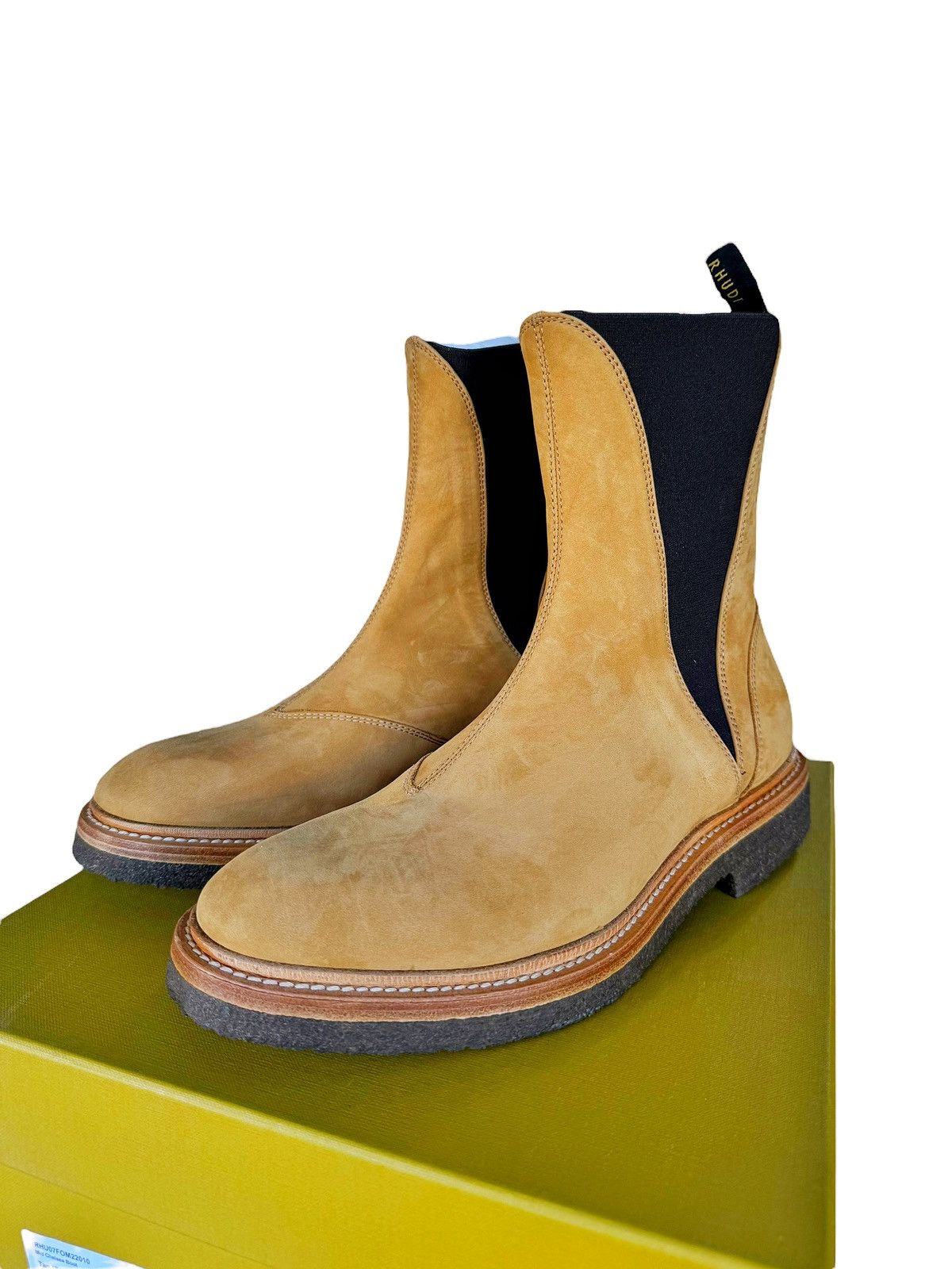 image of Rhude Unreleased 2020 Tan Mid Chelsea Suede Boot, Men's (Size 8)