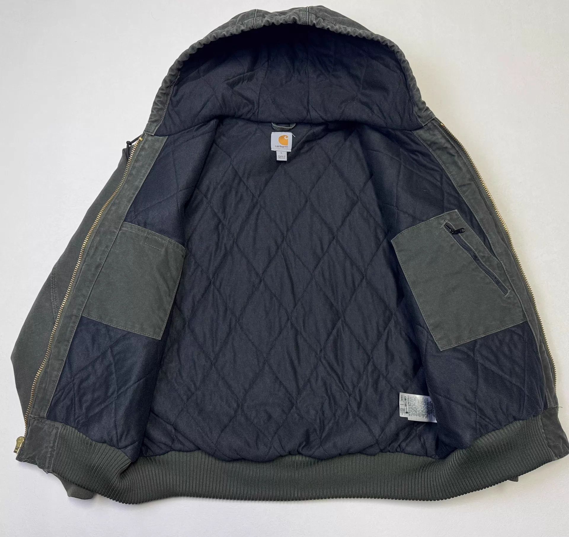 Carhartt Vintage Carhartt J130 101540 Hooded Jacket Green L Size US L / EU 52-54 / 3 - 4 Thumbnail