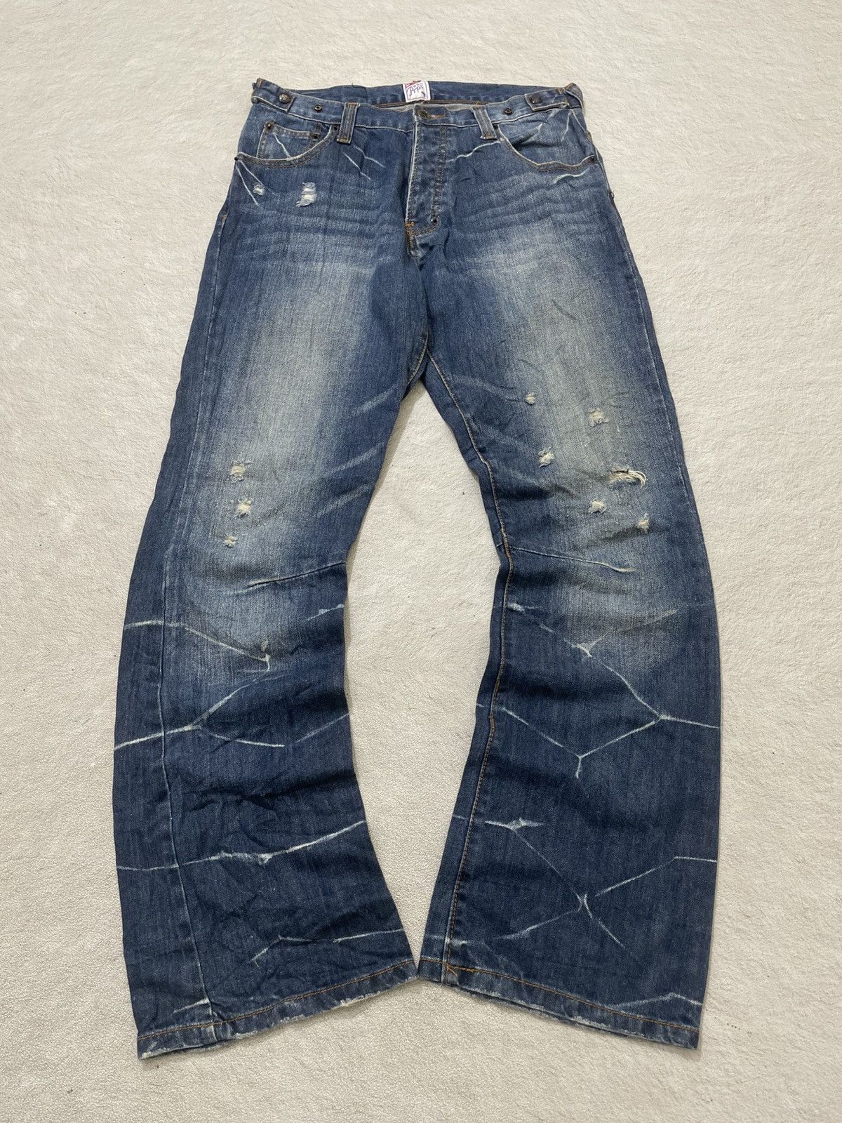 2000s japanese prps flare denim ripped LGB Y2K ifsix