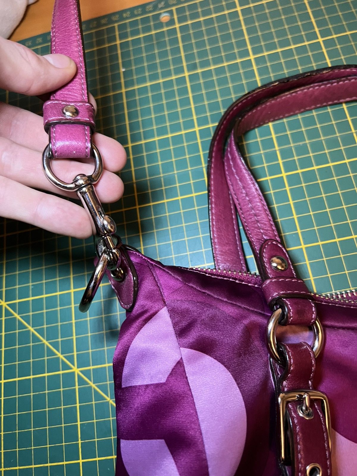 Coach Vintage Coach Large “Alexandra” Riley Op Art satchel handbag Size ONE SIZE - 7 Thumbnail
