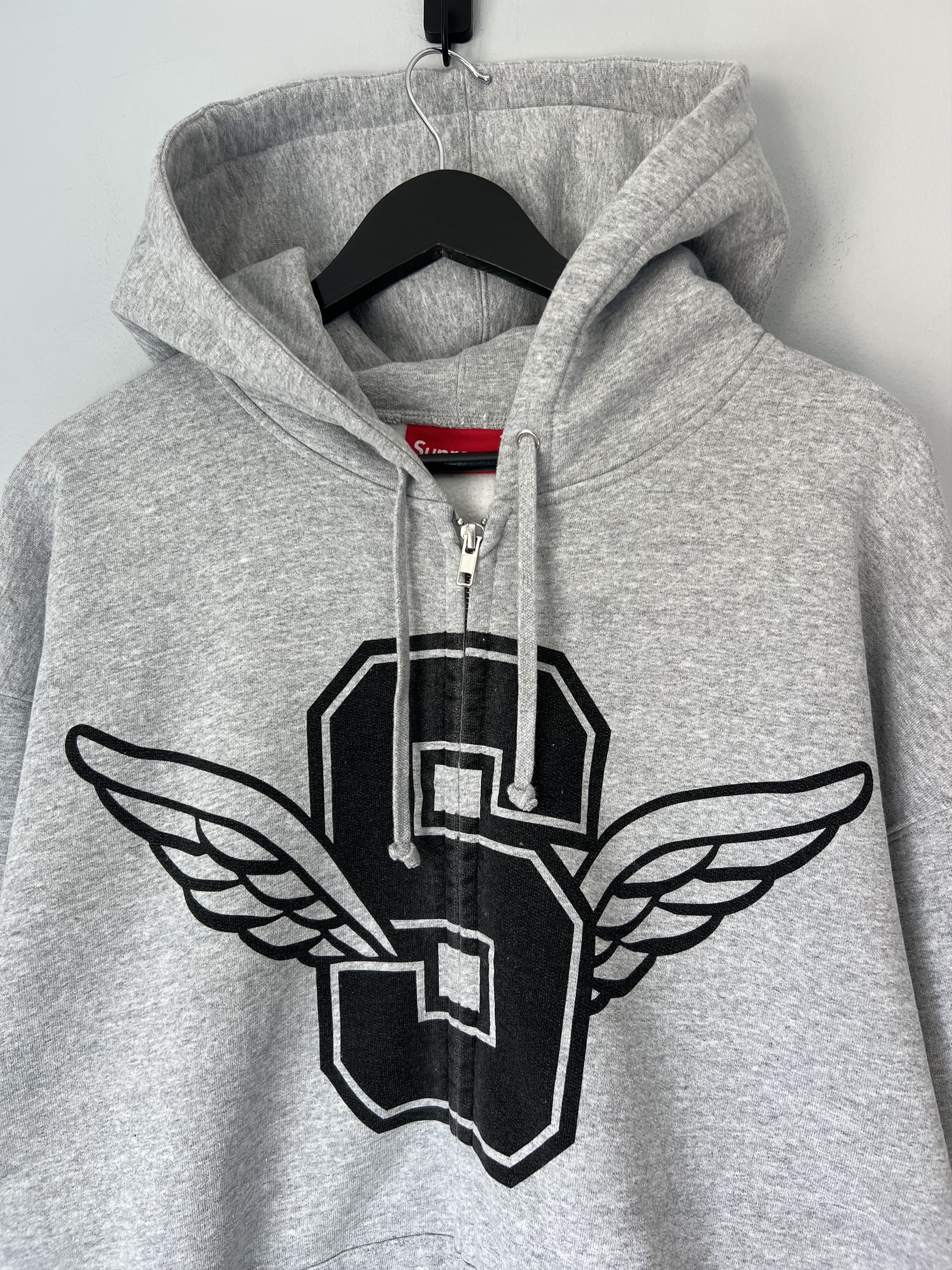 Supreme Supreme Wings Zip Up Hoodie in Heather Gray Size US XL / EU 56 / 4 - 2 Thumbnail