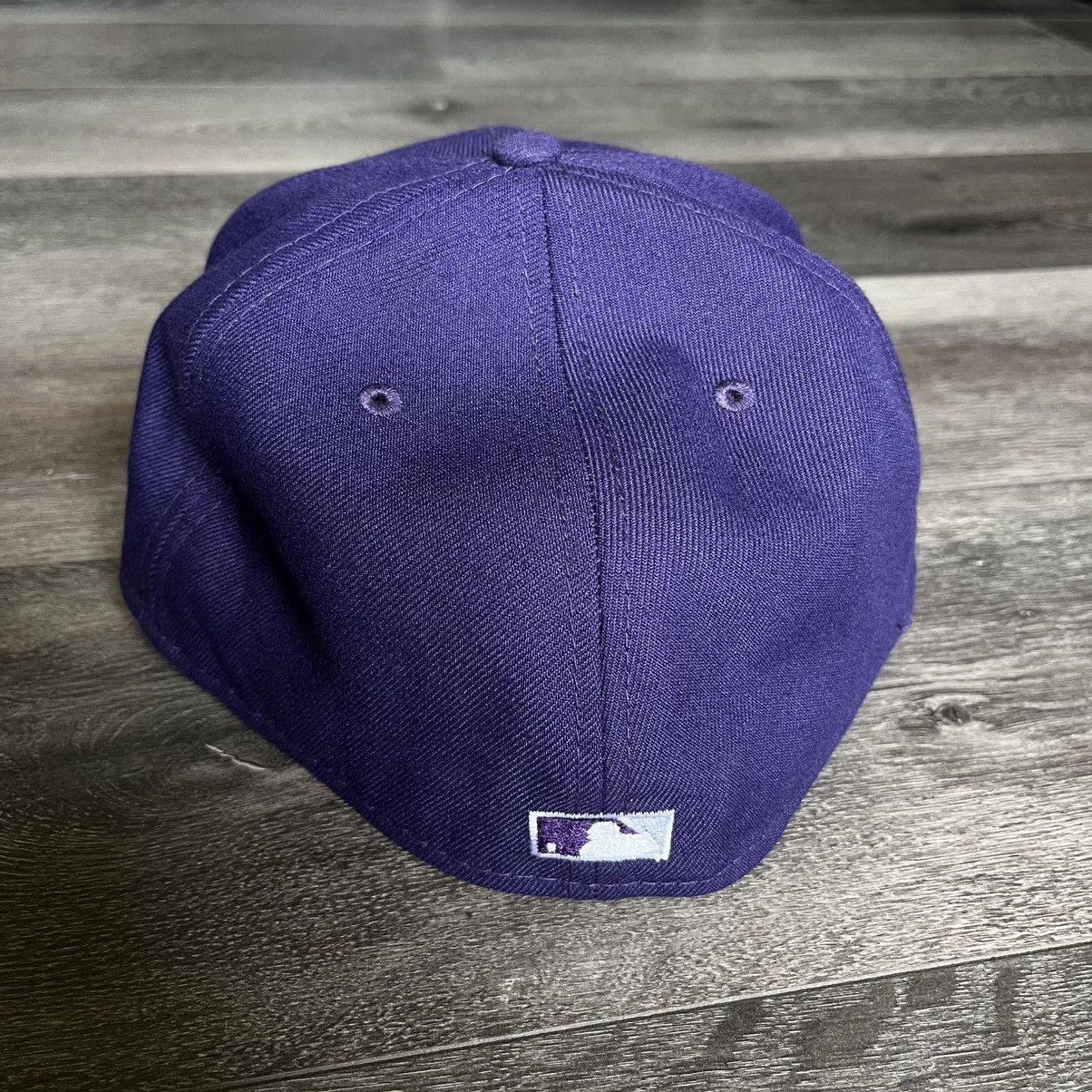 MLB Vintage Atlanta Braves 30th Anniversary Purple Fitted Hat Size ONE SIZE - 6 Thumbnail