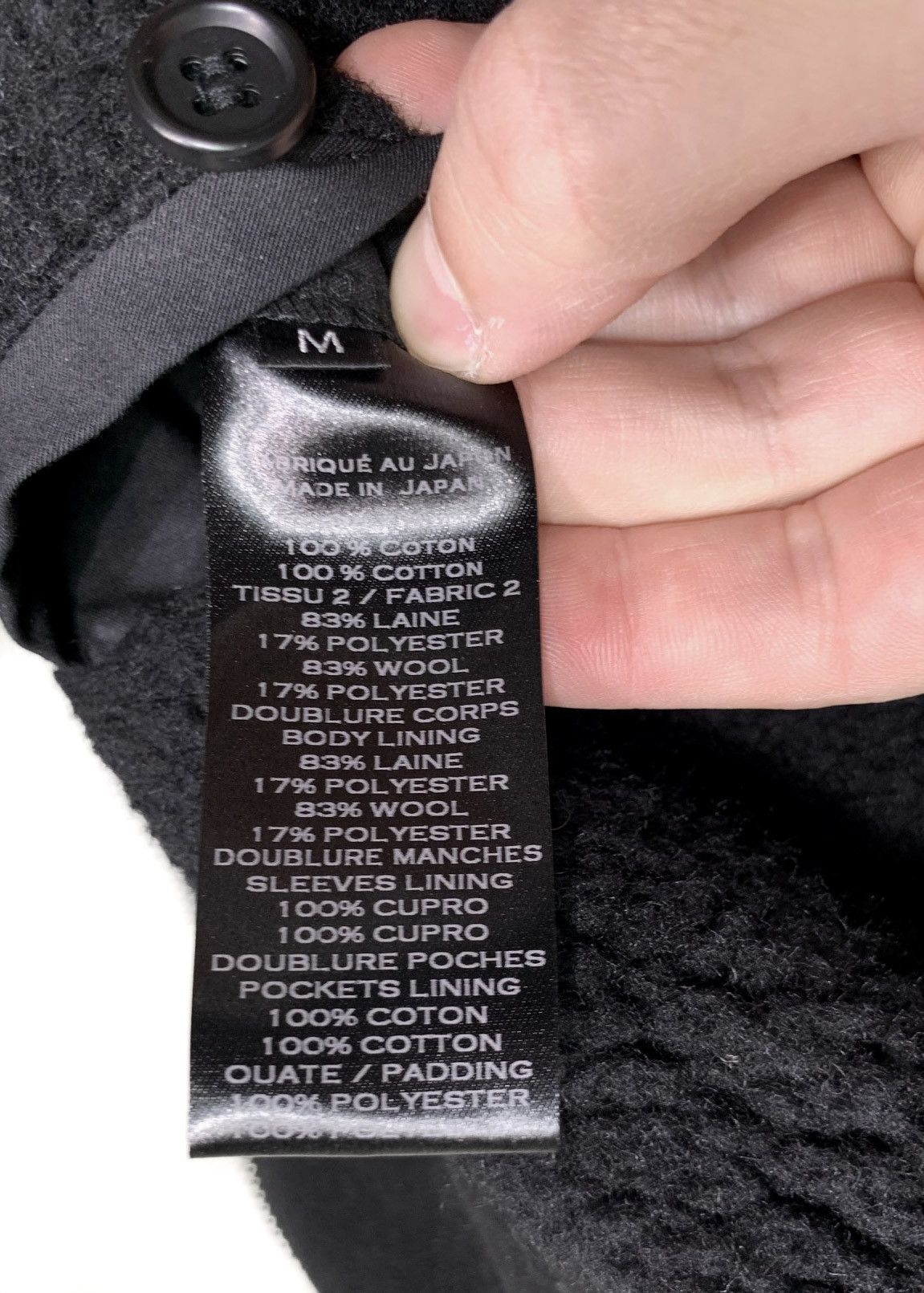 Balmain Balmain Black Waxed Cotton and Wool Lined Biker Jacket Size US M / EU 48-50 / 2 - 11 Thumbnail