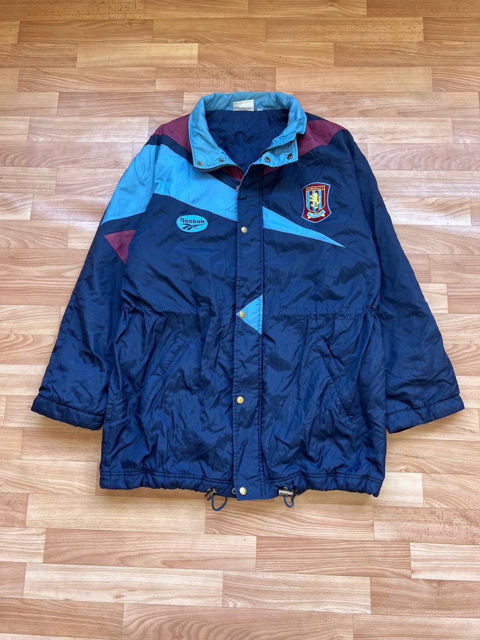 Vintage 195/97 ASTON VILLA FOOTBALL SOCCER BENCH COAT REEBOK JACKET Size US L / EU 52-54 / 3 - 2 Thumbnail