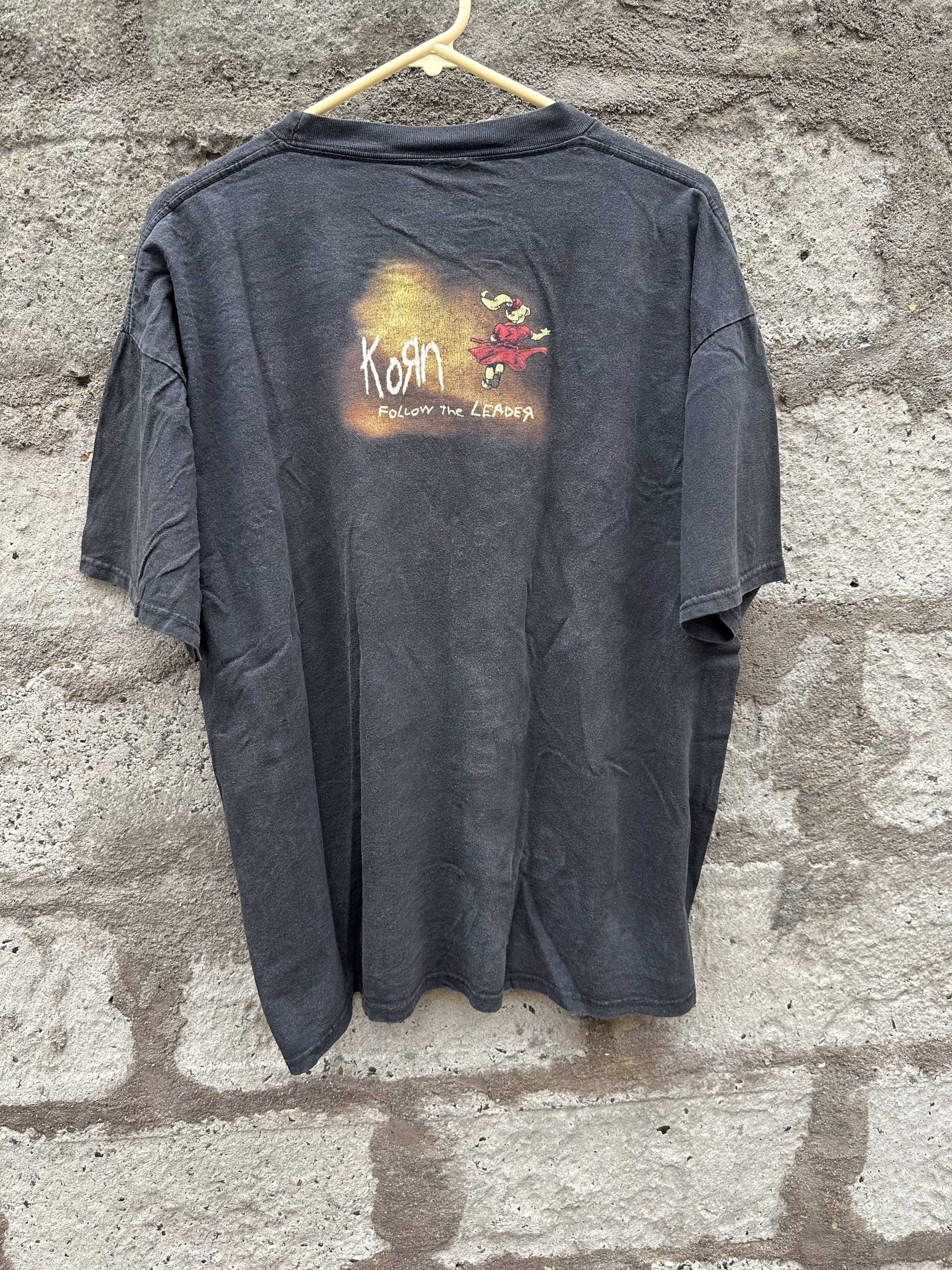 Giant Vintage 90s Korn “Follow the Leader” Rare Nu Metal T-Shirt Size US XL / EU 56 / 4 - 5 Thumbnail