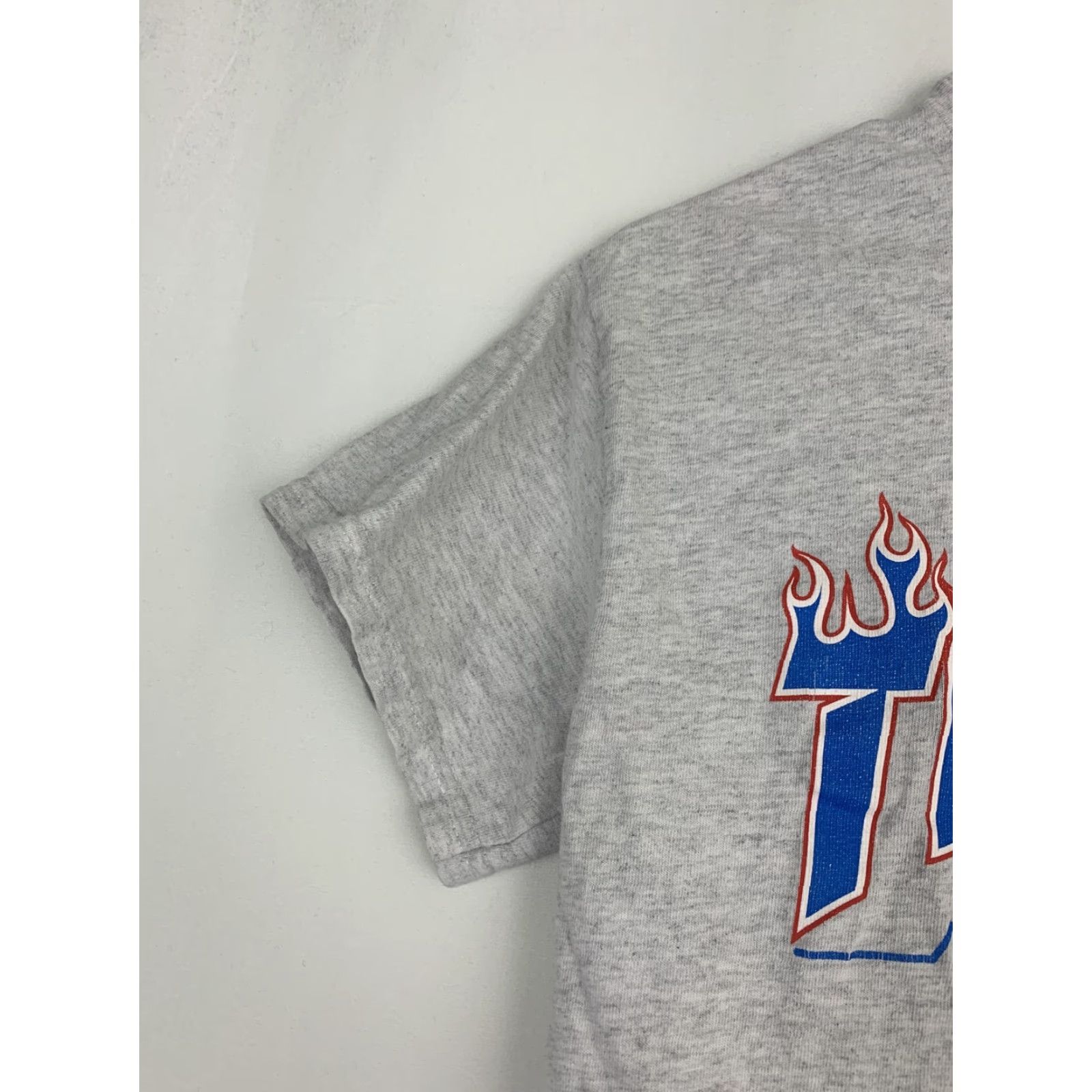 Thrasher Thrasher T-Shirt Mens Small Cotton Heather Gray Red Blue Flame Skateboarding Crew Neck Short Sleeve Shirt S Gray Blue Flame Men’s S Size US S / EU 44-46 / 1 - 3 Thumbnail