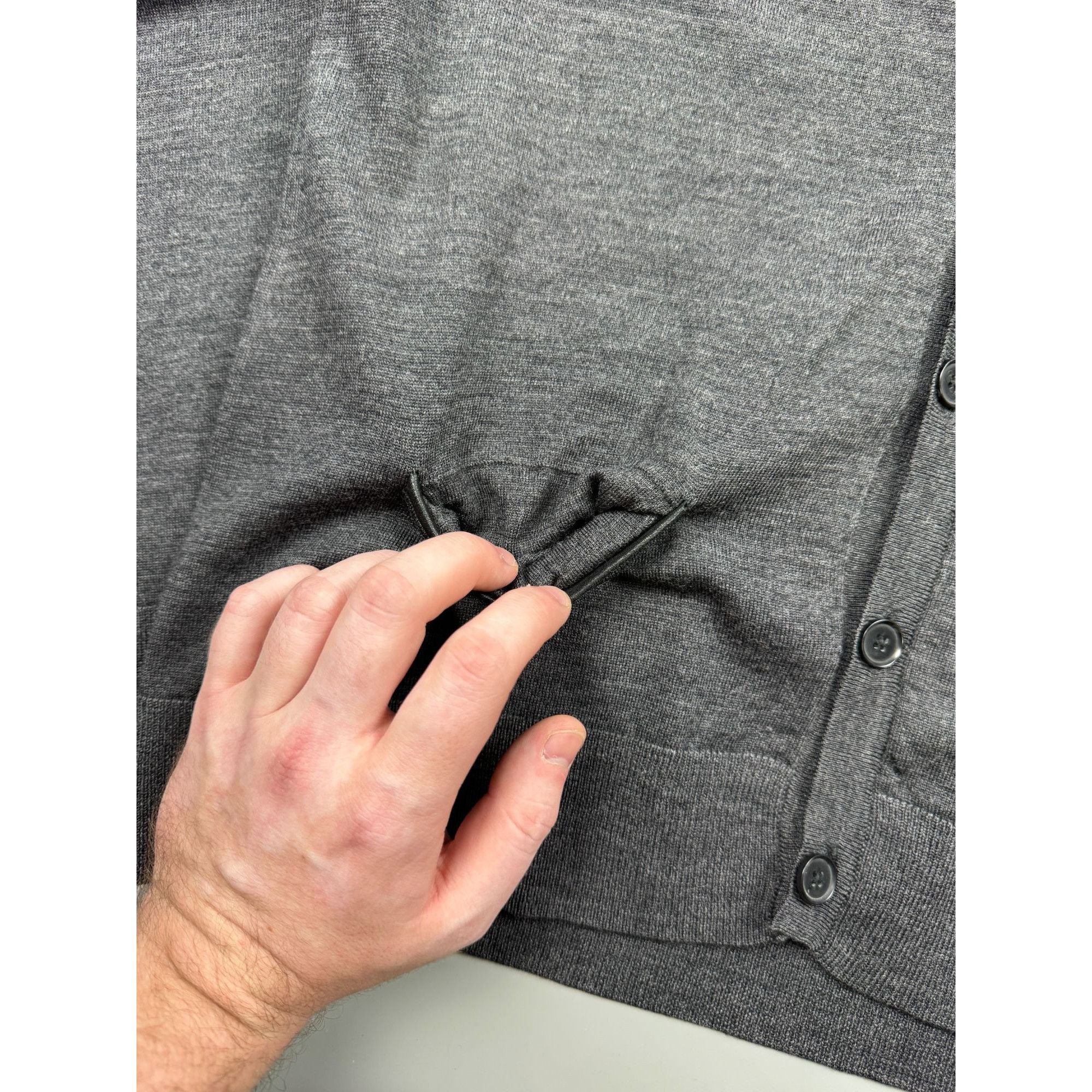 The Kooples The Kooples Wool Cardigan With Lambskin Elements Size US S / EU 44-46 / 1 - 4 Thumbnail