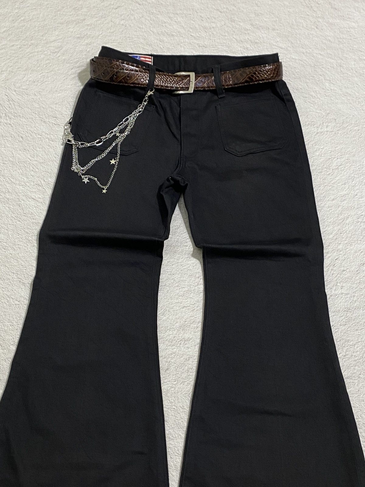 If Six Was Nine × KMRii × Le Grande Bleu (L.G.B.) SICK 💰 Vintage Bobson Western Super Flared Pants Size US 31 - 4 Thumbnail