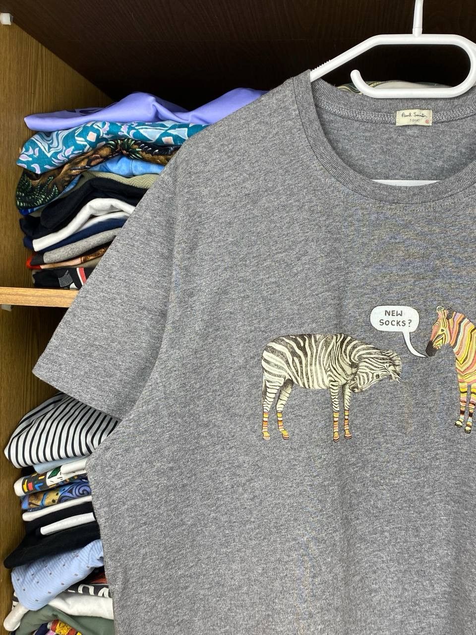 Paul Smith Paul Smith "New Socks ?" Printed Graphic y2k Tee Size US XL / EU 56 / 4 - 2 Thumbnail