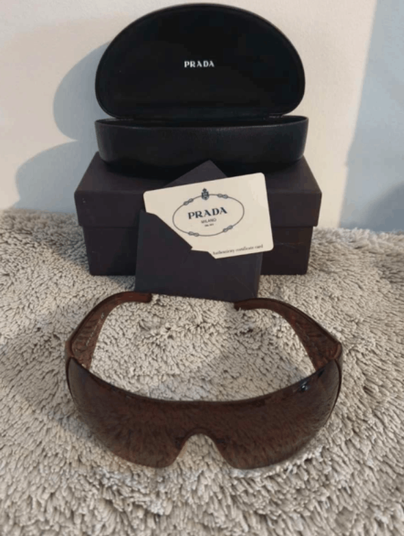 Prada PRADA Sunglasses Sport Symbol Wrap Shield Mask RI875 Size ONE SIZE - 1 Thumbnail