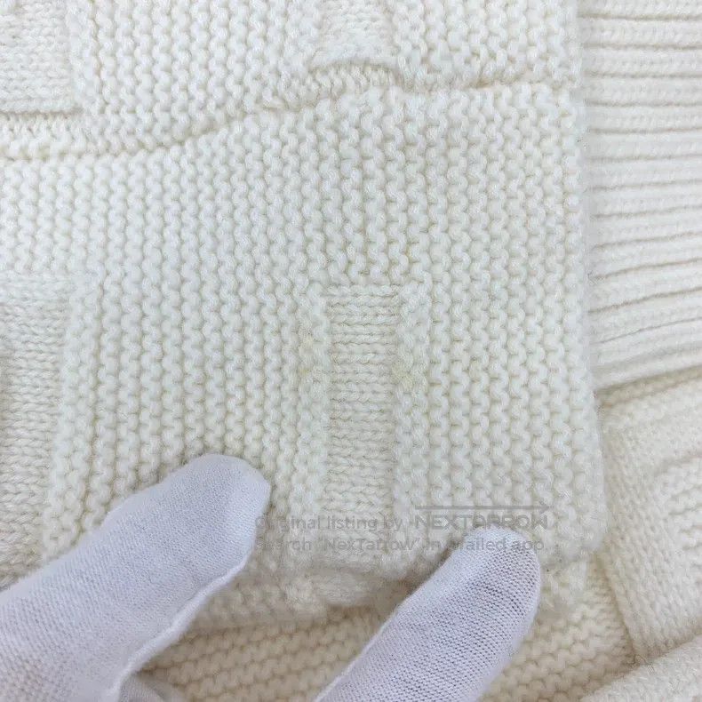 Hermes Hermes Ivory Texture Wool Stand Collar Zipper Long Sleeve Size XXS / US 00 / IT 34 - 7 Thumbnail