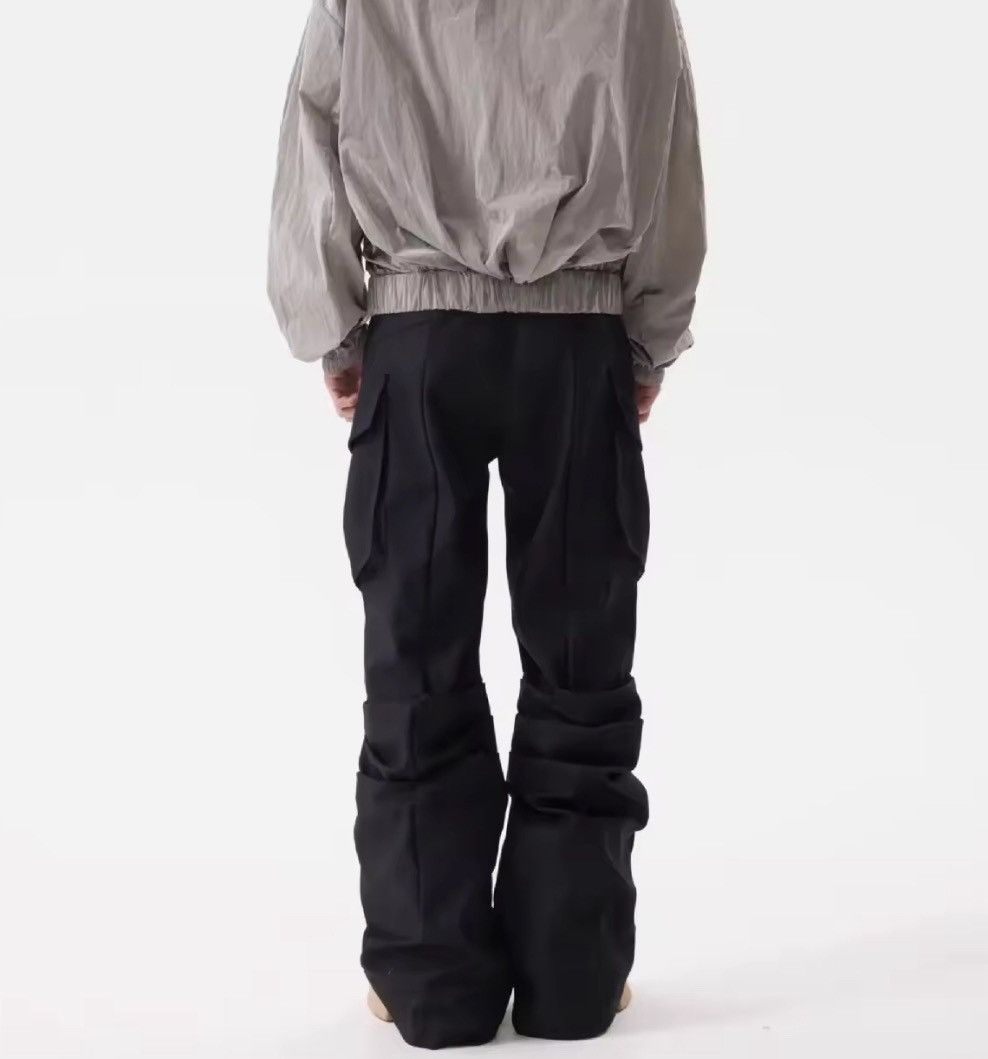 Japanese Brand utility punk bootcut flared cleanfit pleated cargo pants Size US 28 / EU 44 - 3 Thumbnail