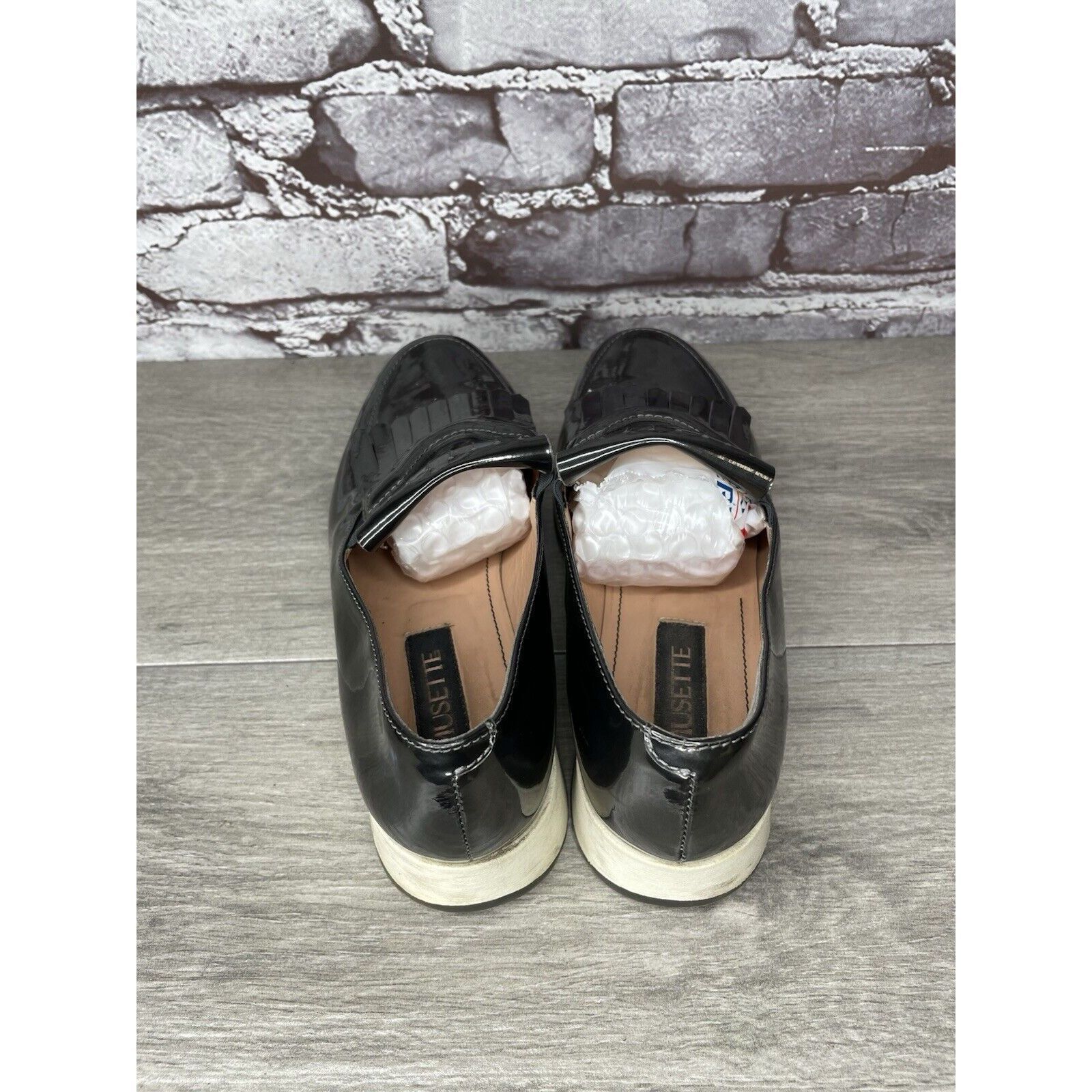 Other Musette Pewter Metallic Patent Leather Kiltie Wedge Shoes Wo Size US 7 / IT 37 - 6 Thumbnail